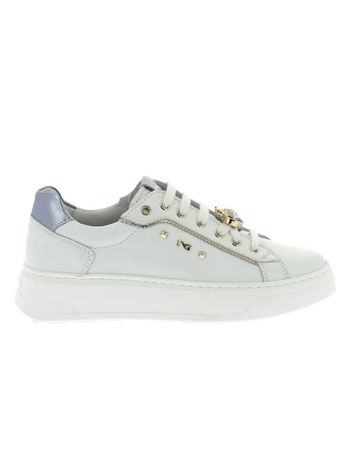 sneakers da donna in pelle bianca NERO GIARDINI | E513060D707